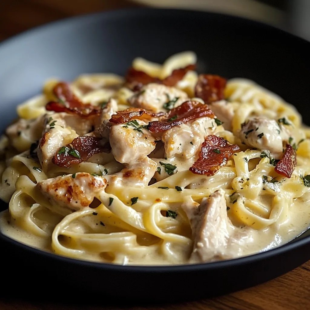 Creamy Chicken Bacon Ranch Pasta