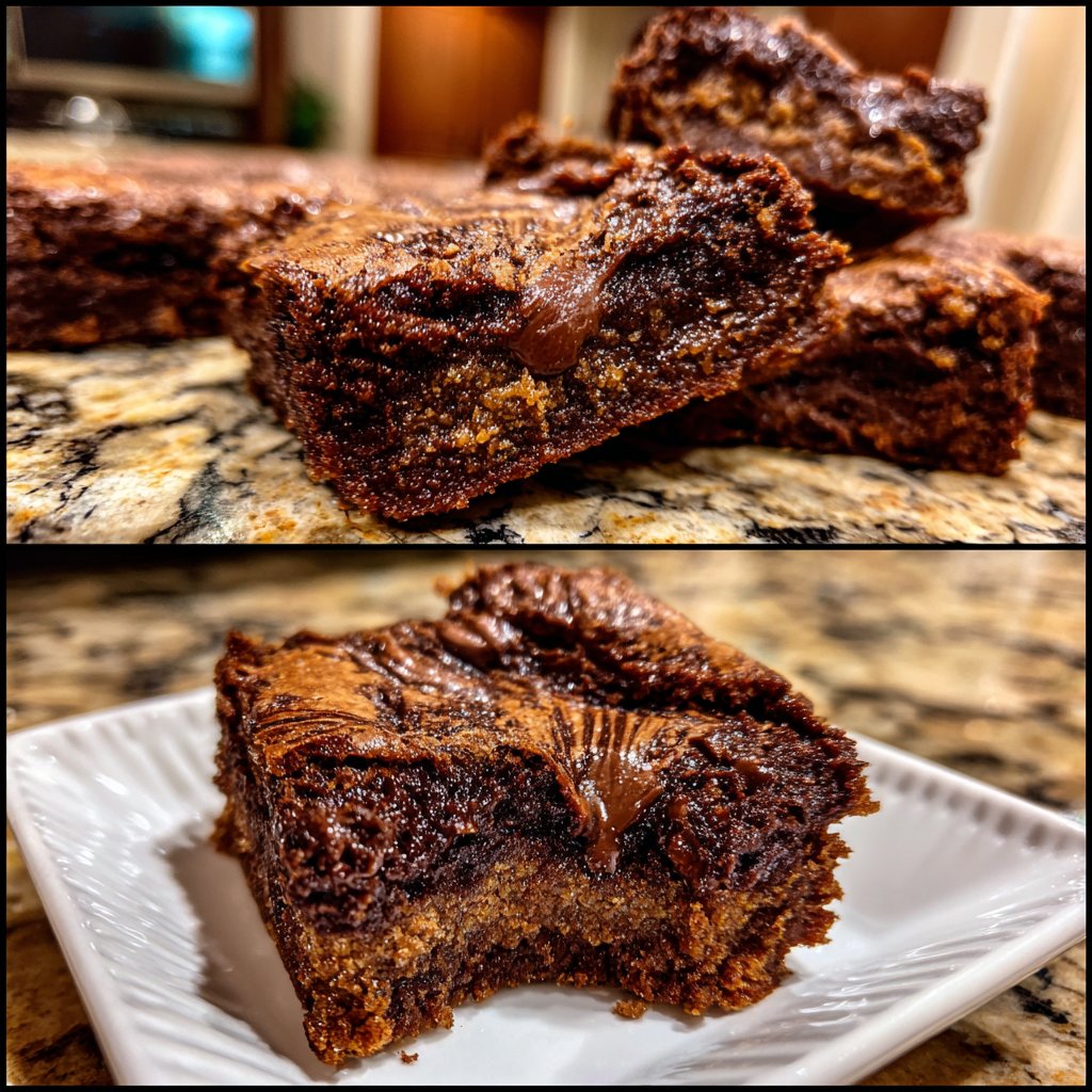 Cottage Cheese Brownies with Chocolate Swirl
