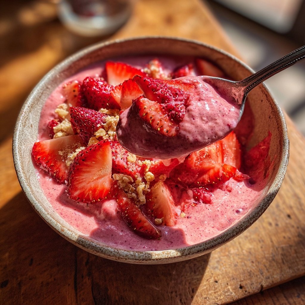 Strawberry Cheesecake Smoothie Bowl