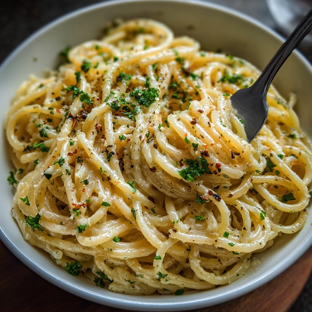 Easy Creamy Garlic Pasta