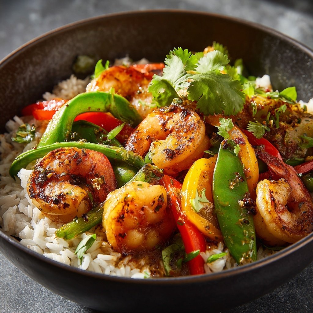 Easy Healthy Shrimp And Vegetable Bowl