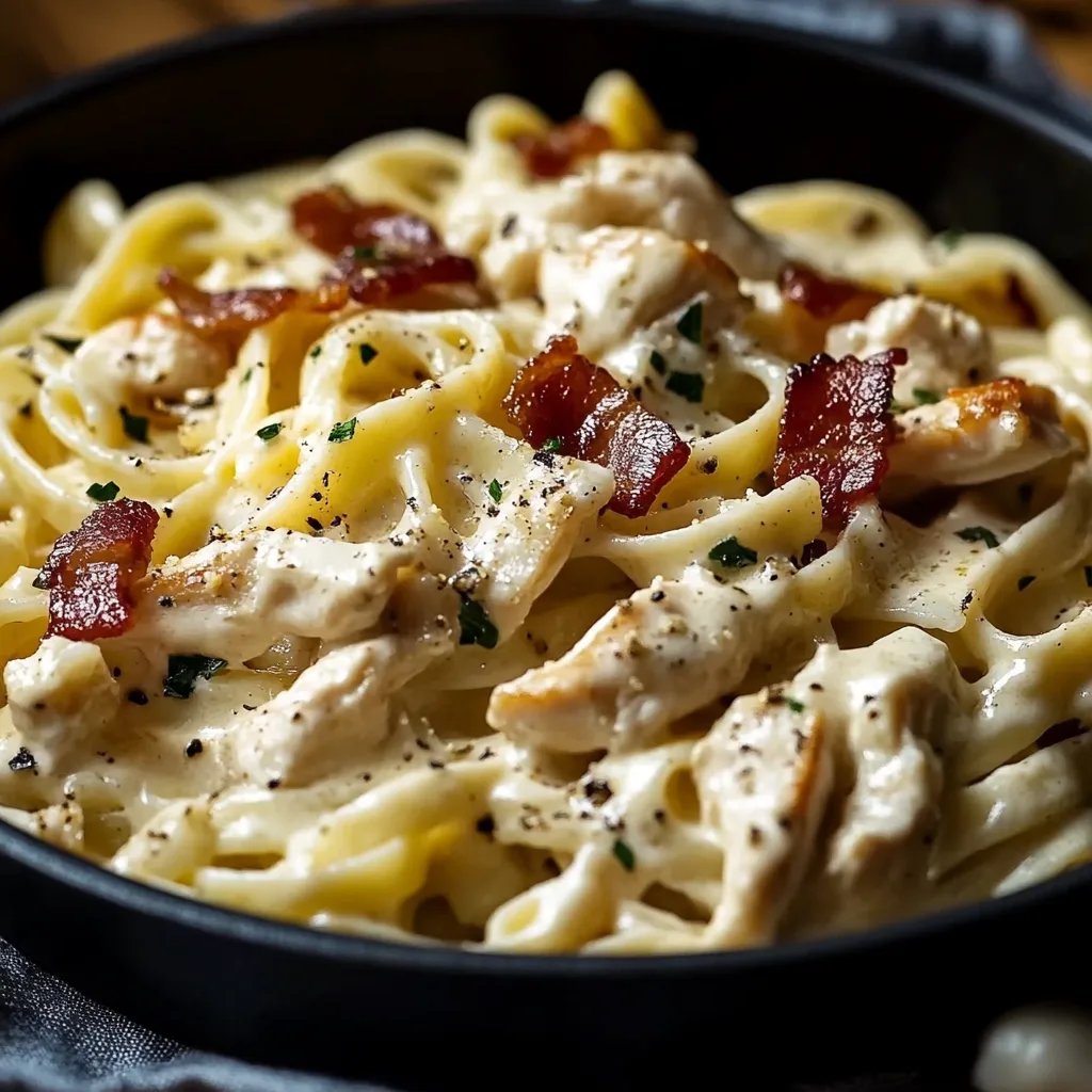 Creamy Chicken Bacon Ranch Pasta