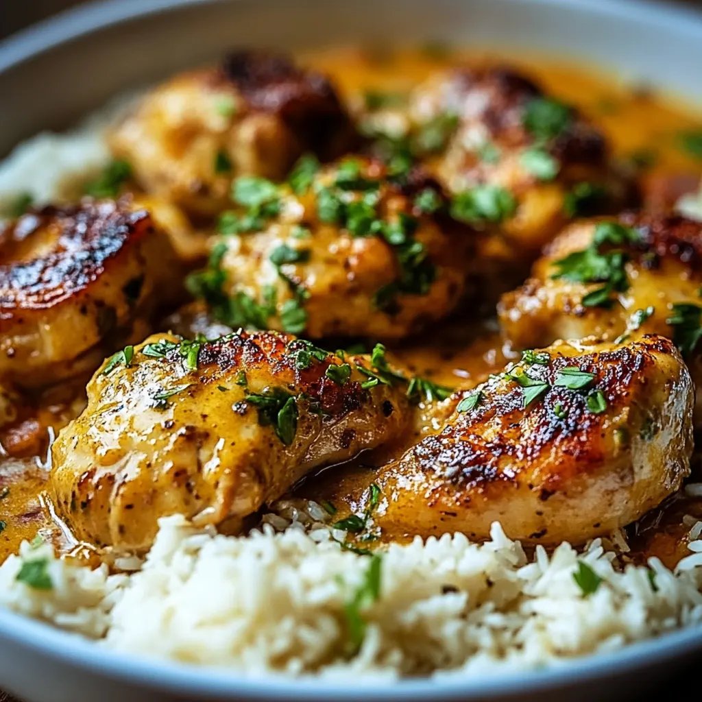 Best Smothered Chicken and Rice