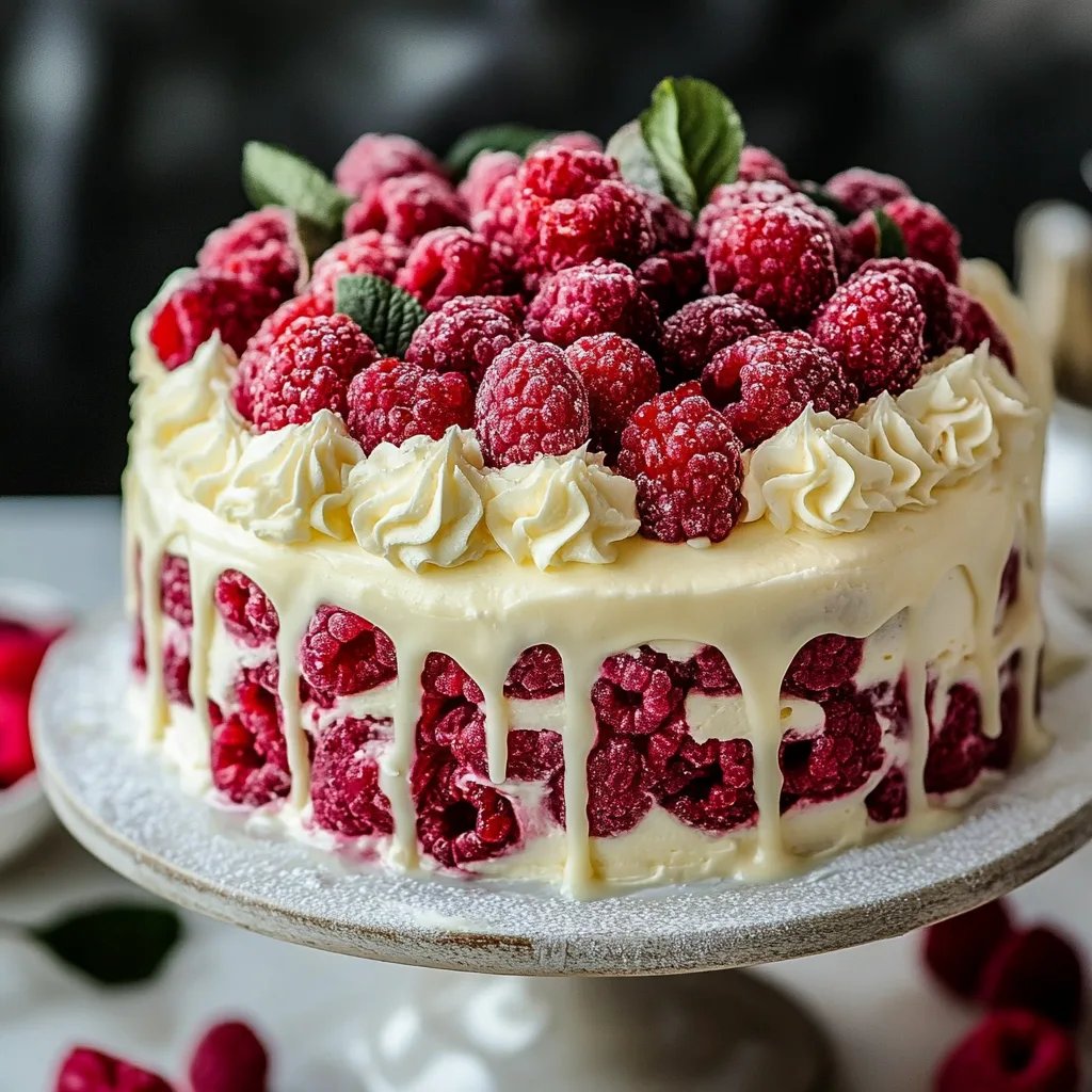 White Chocolate Raspberry Cake – Elegant & Irresistible!