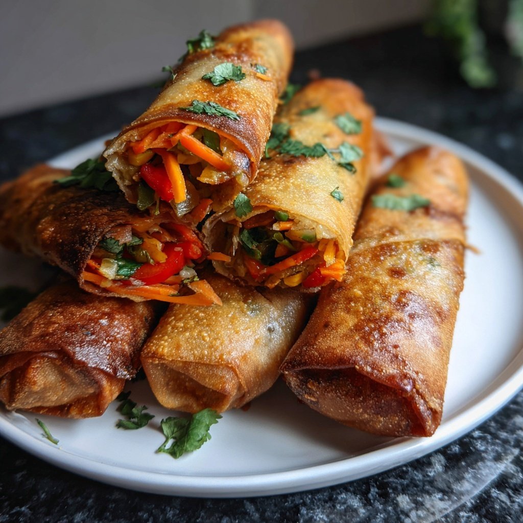 Super Bowl Veggie Spring Rolls