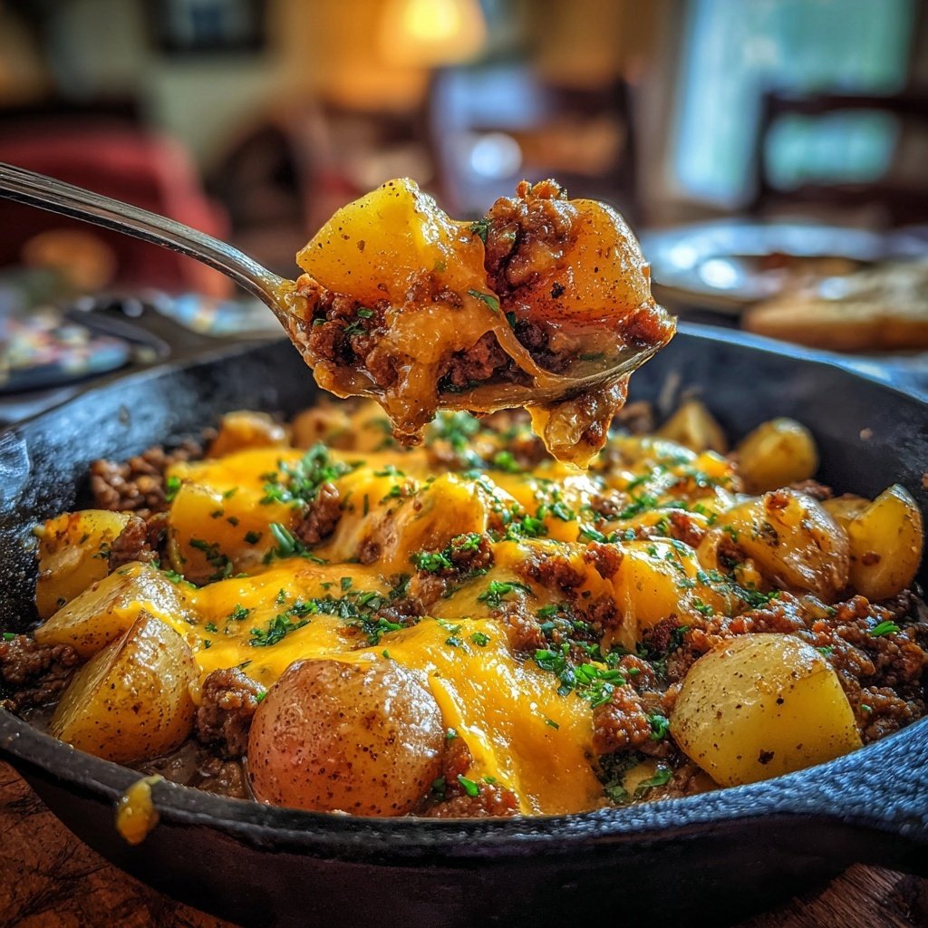 Hamburger Meat Shepherd Style Skillet