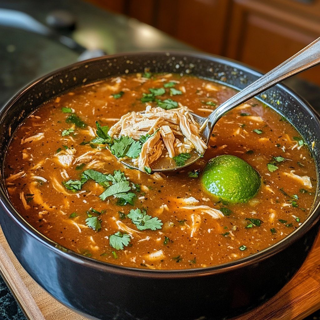 Simple Slow Cooker Chicken Tortilla Soup
