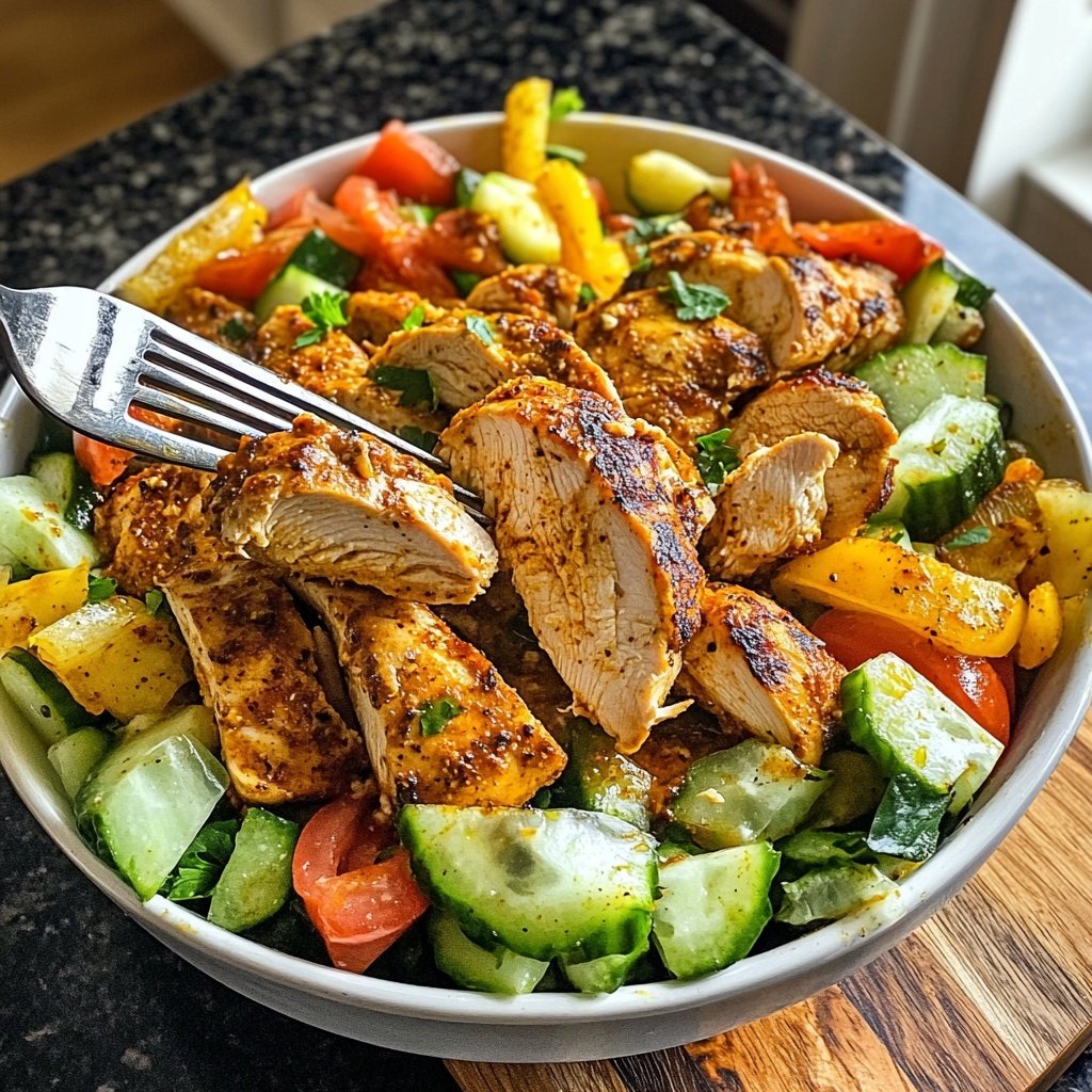 Spicy Crockpot Chicken Shawarma Bowls