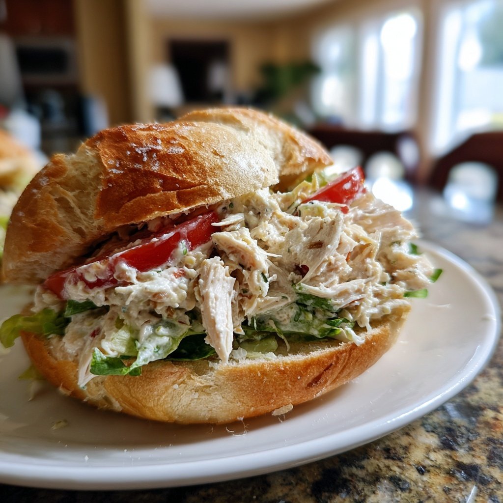 Quick Chicken Salad Sandwich Lunch