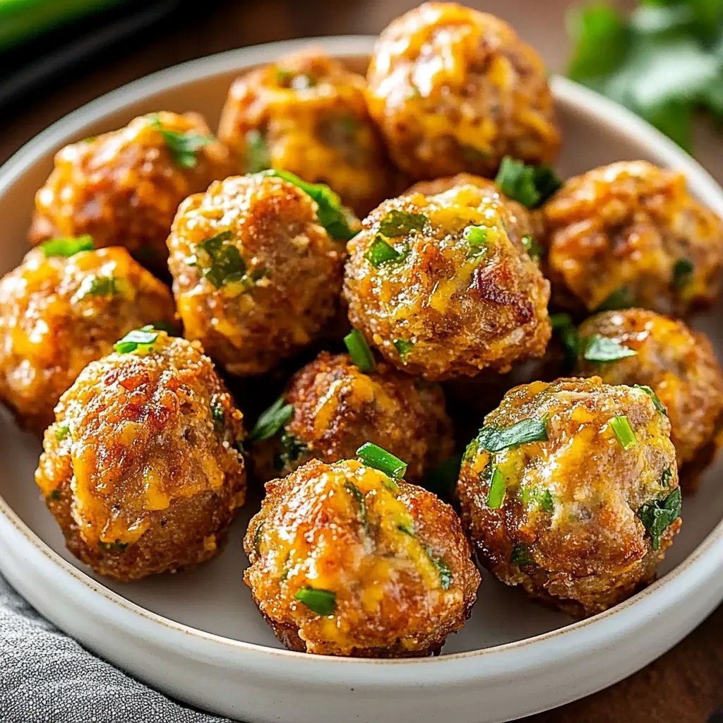 Spicy Jalapeño Popper Sausage Balls