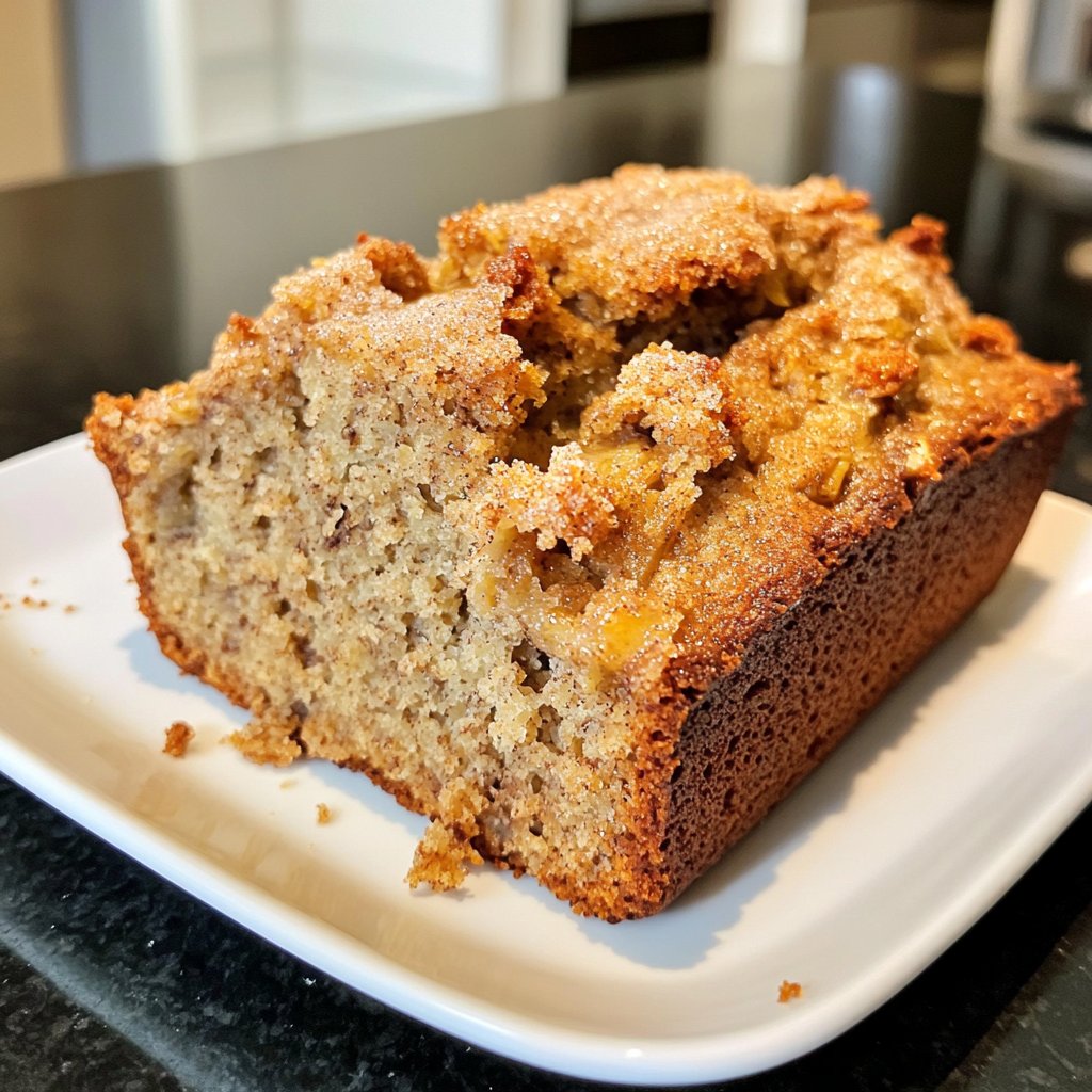 Banana Bread with Cinnamon Sugar Topping Recipe