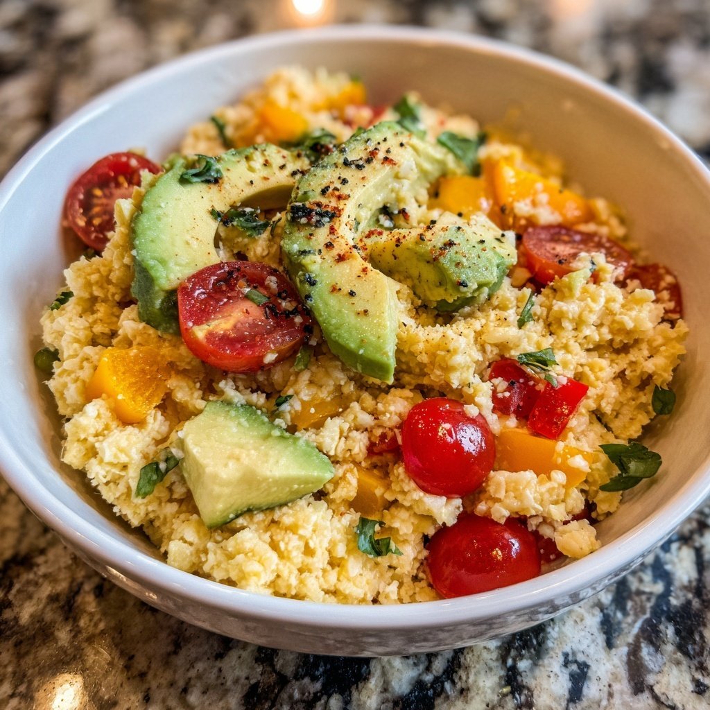 Healthy Dinner Cauliflower Rice Bowl