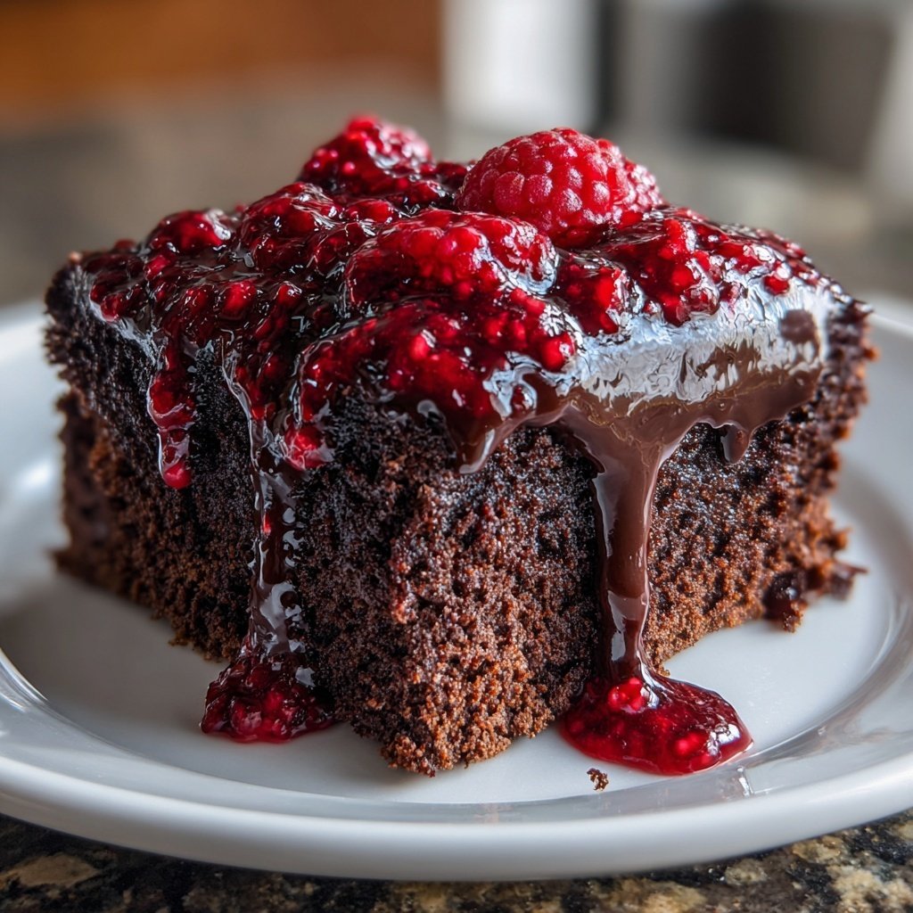 Chocolate Raspberry Sheet Cake