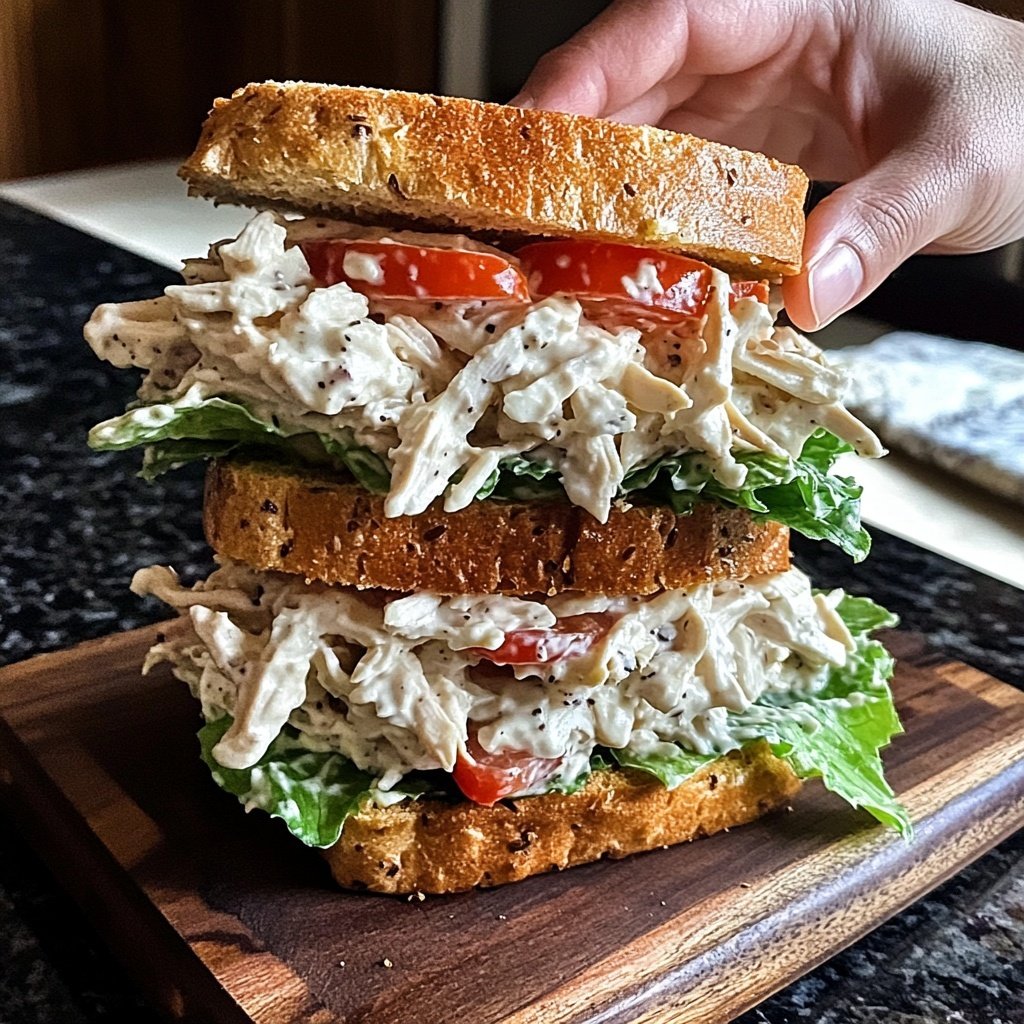 Quick Chicken Salad Sandwich Lunch