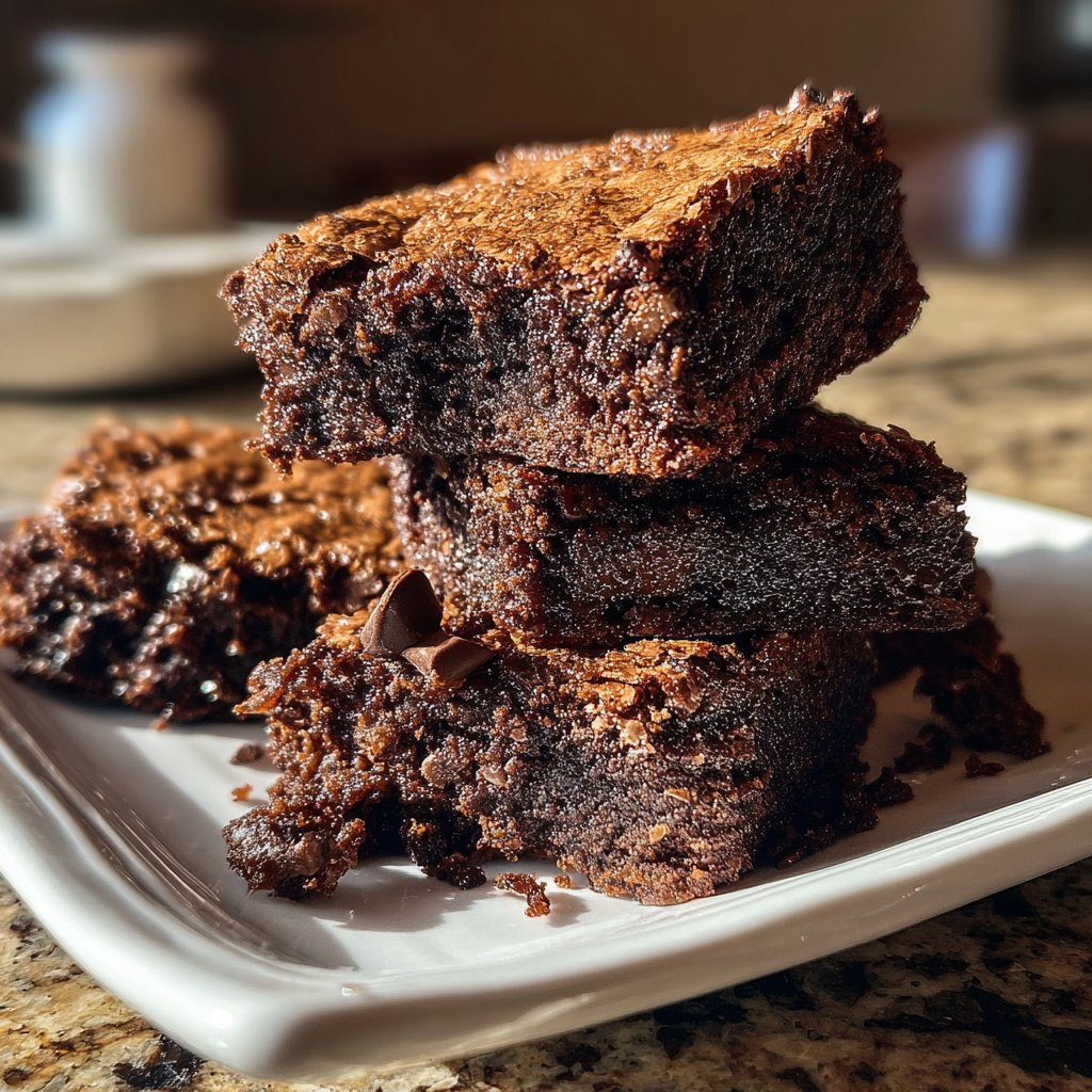 Crispy Sourdough Discard Brownies