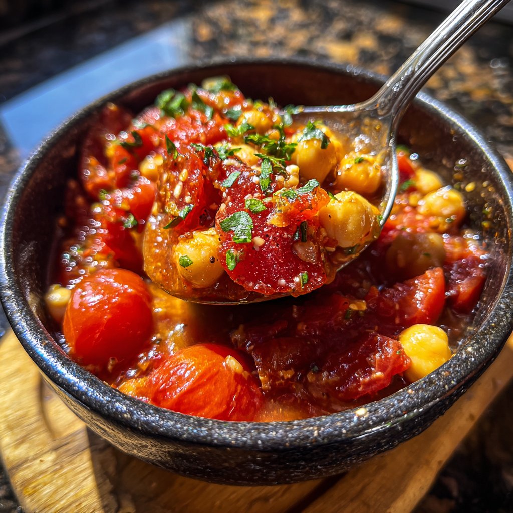 Healthy Dinner Tomato Chickpea Stew