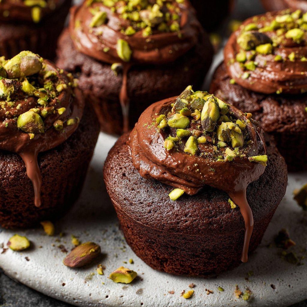 Chocolate Pistachio Cupcakes
