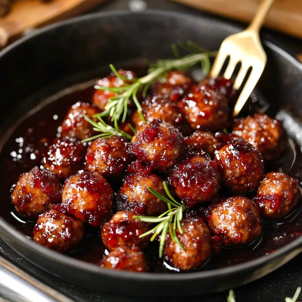 Sweet and Spicy Cranberry Orange Meatballs