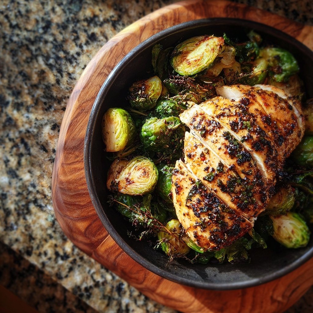 Healthy Chicken With Roasted Brussels Sprouts