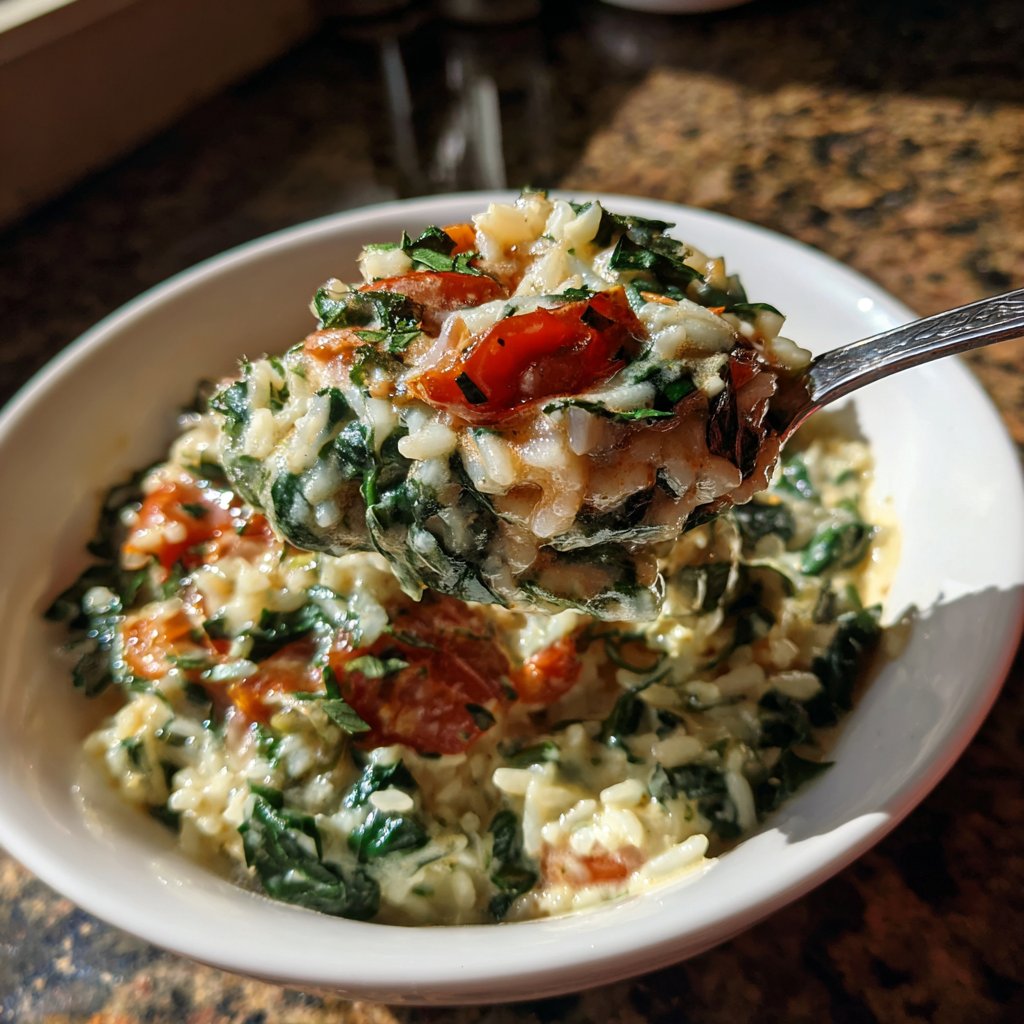 Creamy Spinach Tomato Rice
