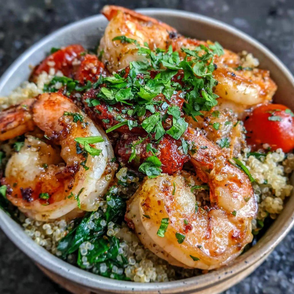 High Protein Shrimp Dinner Bowl