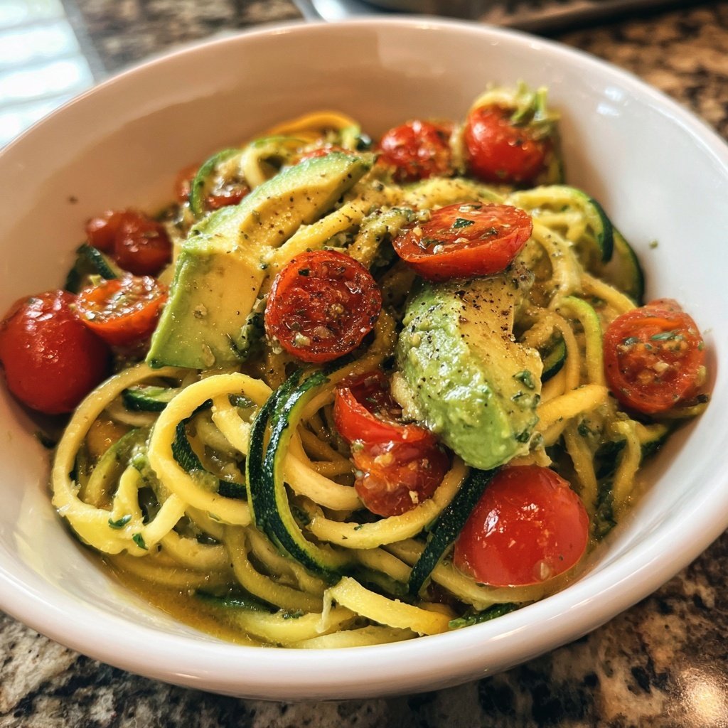 Healthy Dinner Zucchini Noodle Bowl