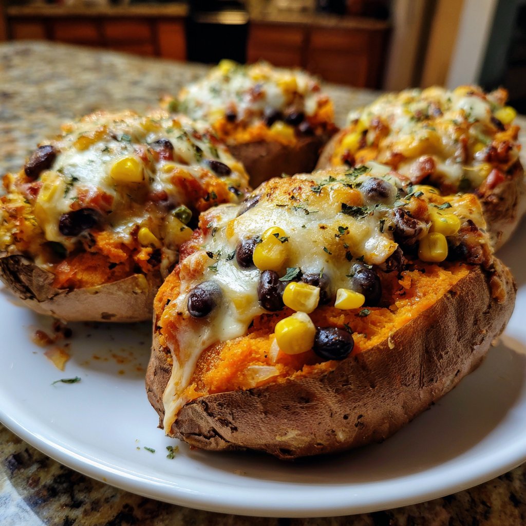 Valentine Dinner Stuffed Sweet Potatoes
